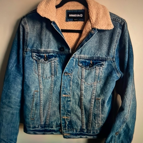 Amnesia Sherpa Trucker Jean Jacket - Picture 1 of 1